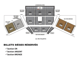 BILLETS SIÈGES RÉSERVÉS Section OR Section ARGENT Section