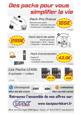 toutpourlekart - Des packs pour vous simplifier la vie
