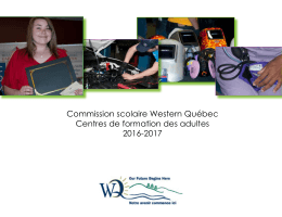 Secteur adulte  - Western Qu&eacute;bec School Board
