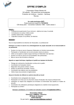 l`etape cadre technique