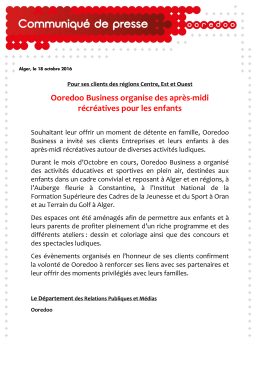 Ooredoo Business organise des apr&egrave;s