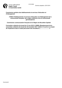 Anciennet&eacute; - Salaires minimums par