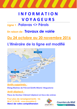 Arr&ecirc;t d&eacute;plac&eacute; - Pays de l`Or