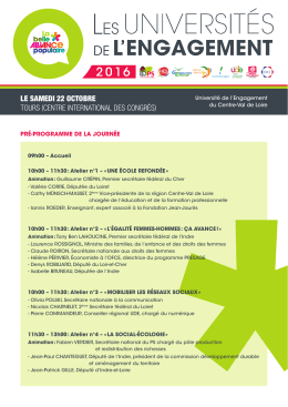 LE SAMEDI 22 OCTOBRE TOURS (CENTRE INTERNATIONAL