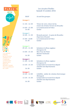 Consulter notre programme