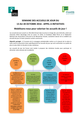 En savoir plus sur la semaine des accueils de jour