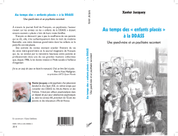Au temps des &laquo; enfants plac&eacute;s &raquo; &agrave; la DDASS