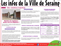 Infos : cimetières et sépultures