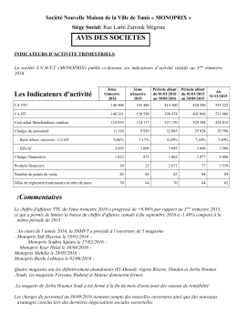 L`année 2005 a été marquée pour la Société Nouvelle Maison de la