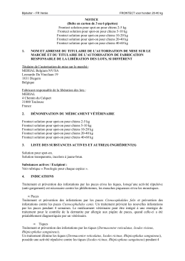 NOTICE (Boîte en carton de 3 ou 6 pipettes) Frontect solution pour