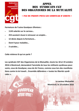 tract mutualite appel des syndicats cgt des organismes de la mutualite