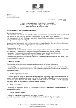 Consulter l`avis d`ouverture d`enqu&ecirc;te - Pr&eacute;fecture de Haute