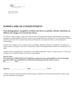 formulaire de consentement
