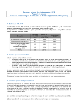 Concours général des lycées session 2016 Rapport du jury de