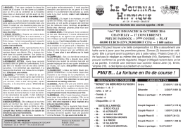 PMU du Dimanche 16 oct 2016