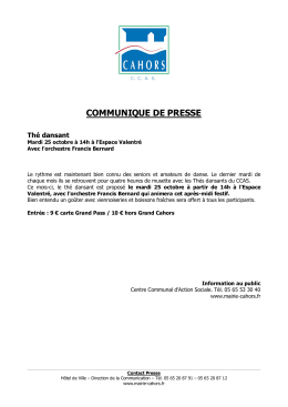 communique de presse