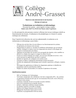 service des ressources humaines - Réseau Info Éducation AMEQ en