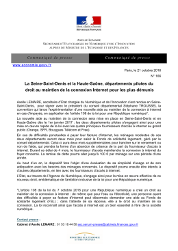 La Seine-Saint-Denis et la Haute-Saône, départements pilotes du