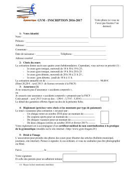 Fiche inscription 2016-2017