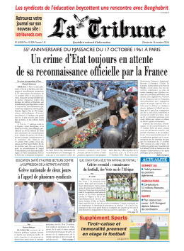 Un crime d`&Eacute;tat toujours en attente de sa