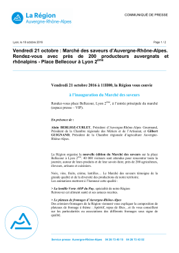 CP 10 21 Marché des Saveurs - Auvergne - Rhône