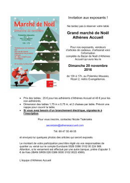 March&eacute; de No&euml;l - Athenes Accueil