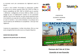 2016 COURSE ET MARCHE NATURE INSCRIPTION