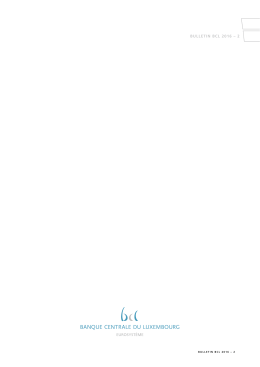 bulletin bcl 2016 &ndash; 2 - Banque centrale du Luxembourg