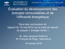 &Eacute;valuation de la mise en &oelig;uvre du paquet &eacute;nergie