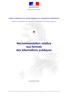 aux formats des informations publiques