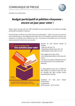 Budget participatif et pétition citoyenne _encore