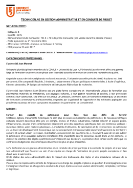 technicien.ne en gestion administrative et en conduite de projet
