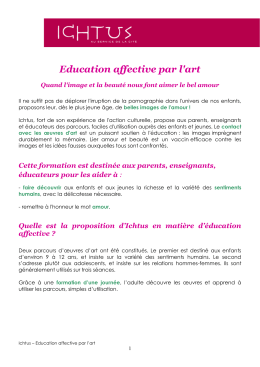 Education affective par l`art