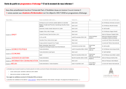 Envie de partir en programmes d`échange