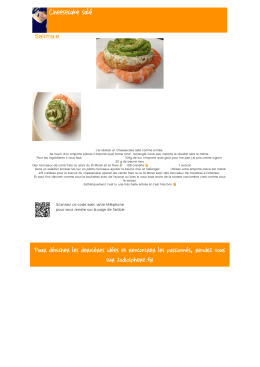 Cheesecake sal&eacute; - Zodiosphere : Blog Zodio