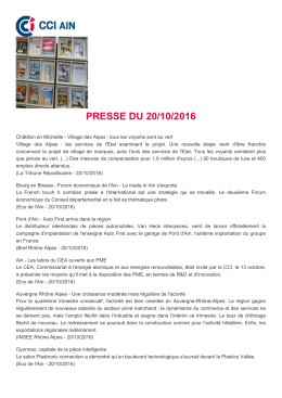 Presse du 20/10/2016