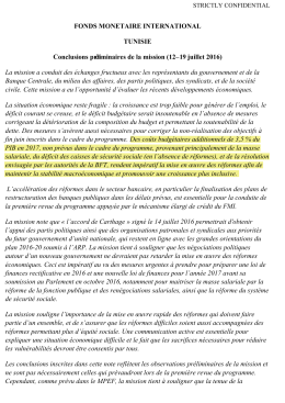 La mission a conduit des