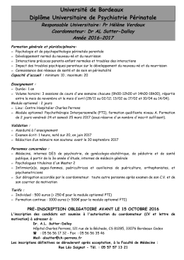 affiche DU Psychiatrie P&eacute;rinatale