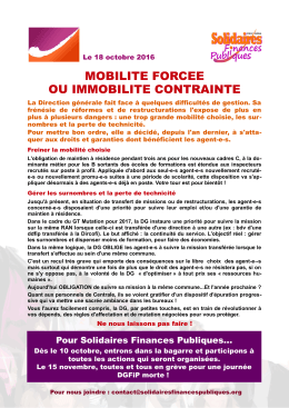 mobilite forcee ou immobilite contrainte