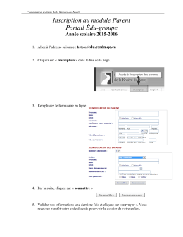 Démarche Inscription au module Parent