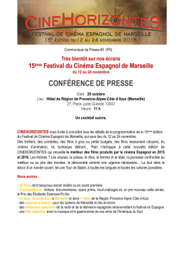 Communiqu&eacute; de presse #3 [FR]