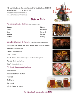 Notre savoureuse s&eacute;lection de viandes Marin&eacute;es, Confites ou Fum&eacute;es