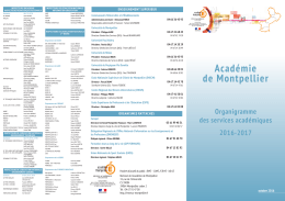 Académie de Montpellier Organigramme des services académiques