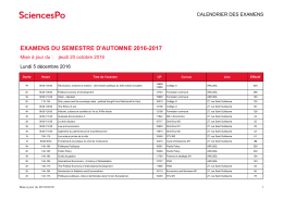 Téléchargez le calendrier des examens d`automne