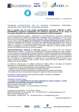 Conf&eacute;rence internationale du 18 Octobre 2016 - idefi
