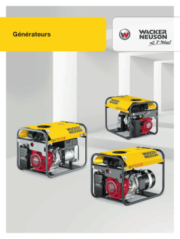 G&eacute;n&eacute;rateurs - Wacker Neuson