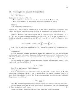 33 Topologie des classes de similitude - Agreg