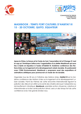 temps fort culturel d`habitat iii 15 - 20 octobre, quito