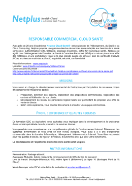 Responsable Commercial Cloud Santé