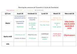 Programme 6-9 ans - Au Fil de Lambre